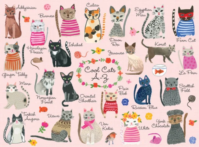 Cool Cats A-Z 1000 Piece Puzzle